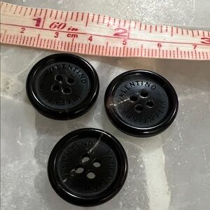 Valentino Glossy Black Button Trio